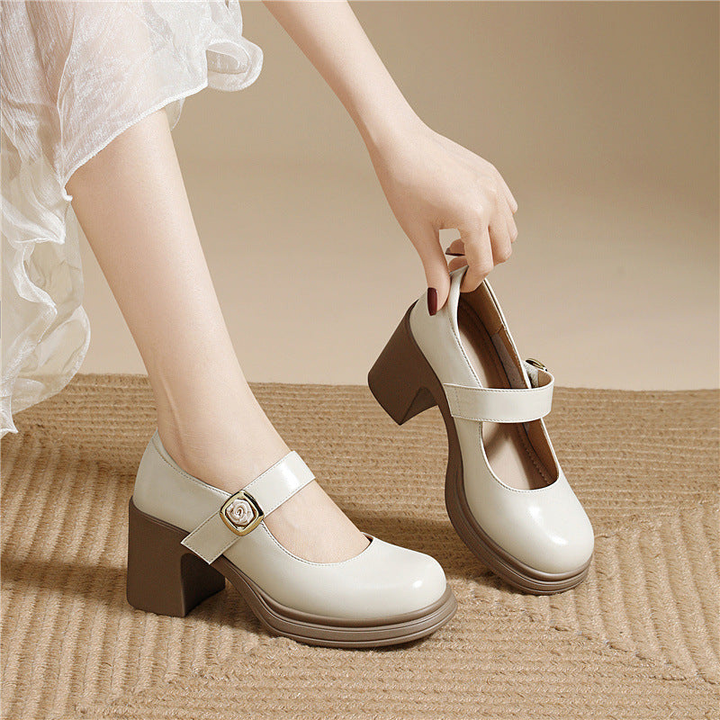 Damen Elegante und modische Ballerinas mit verstellbarem Riemen EB