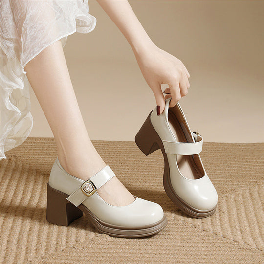 Damen Elegante und modische Ballerinas mit verstellbarem Riemen EB