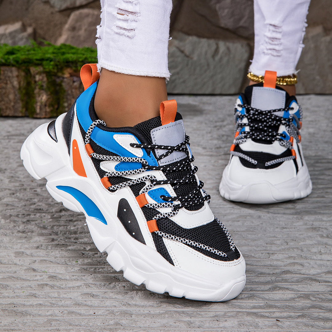 Damen Sportliche Sneakers mit atmungsaktivem Mesh und innovativem Schnürsystem EB