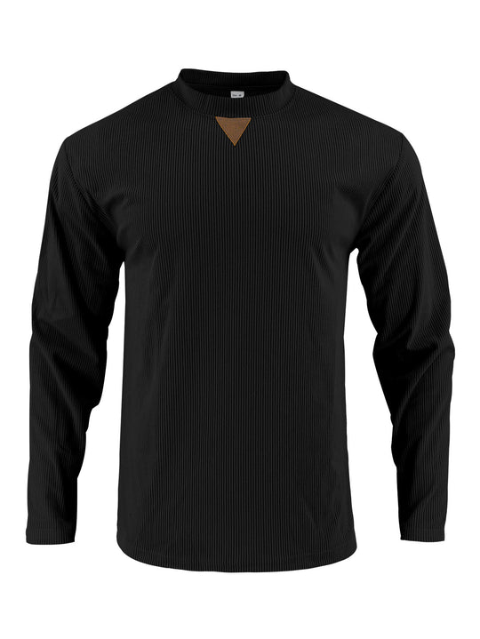 Herren Langarmshirt mit strukturiertem Rippdesign EB