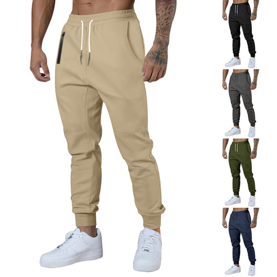 Herren Performance‑Tapered Joggerhose mit Reißverschluss‑Eingrifftaschen, elastischem Bund & gerippten Knöchelbündchen EB
