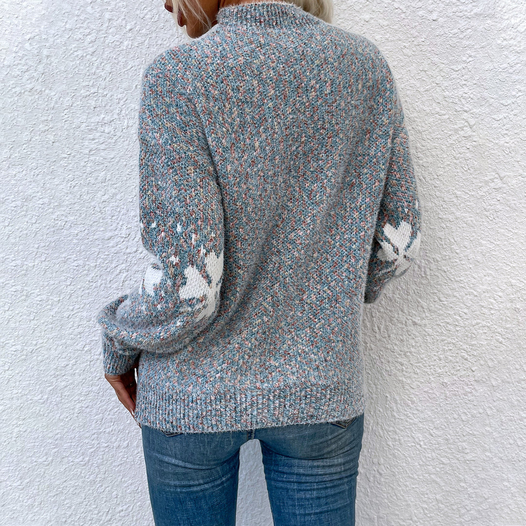 Damen Pullover mit dekorativem Muster EB