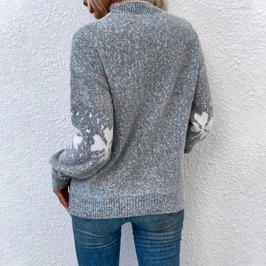 Damen Pullover mit dekorativem Muster EB