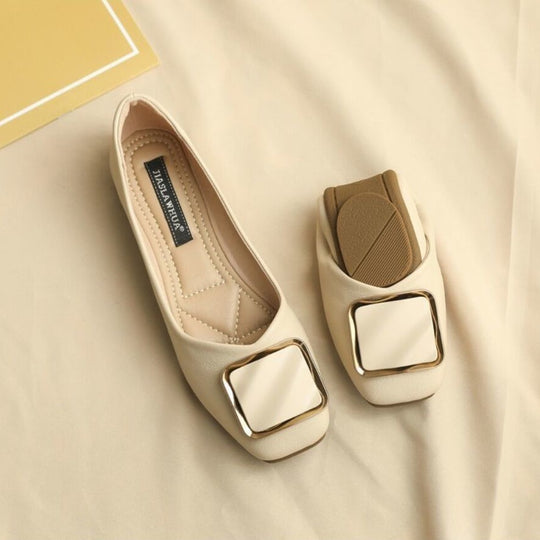 Damen Ballerinas mit elegantem Schnallenakzent EB