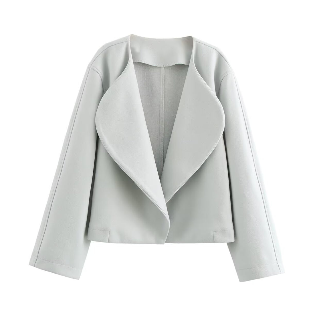 Damen eleganter Oversized-Blazer mit schickem Revers EB