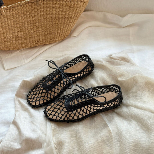 Damen Netzschuhe mit Schnürung und atmungsaktiver Sohle EB