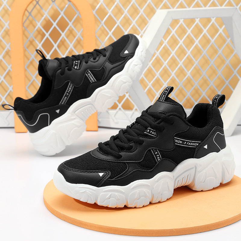 Damen Sportliche Sneakers im trendigen Chunky-Stil mit atmungsaktiven Mesh-Obermaterial und dämpfender Sohle EB