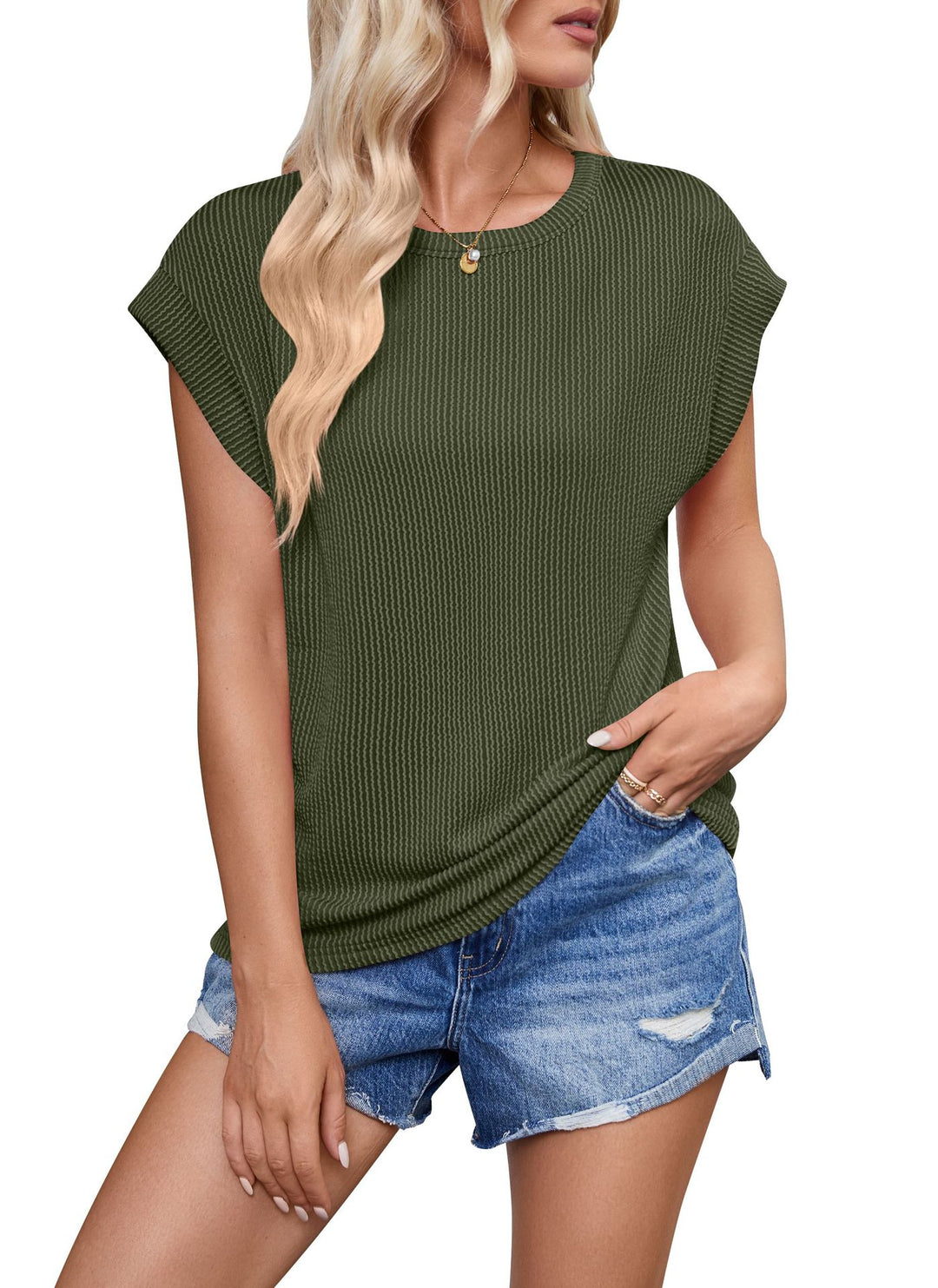 Damen lässiges Kurzarm-Shirt EB