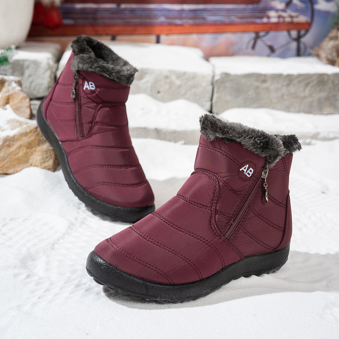 Damen Winterstiefel mit praktischem Reißverschluss und kuscheligem Innenfutter EB