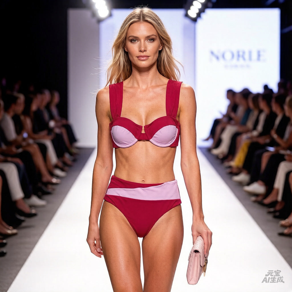Damen Hochgeschnittenes Bikini-Set mit innovativem Design EB