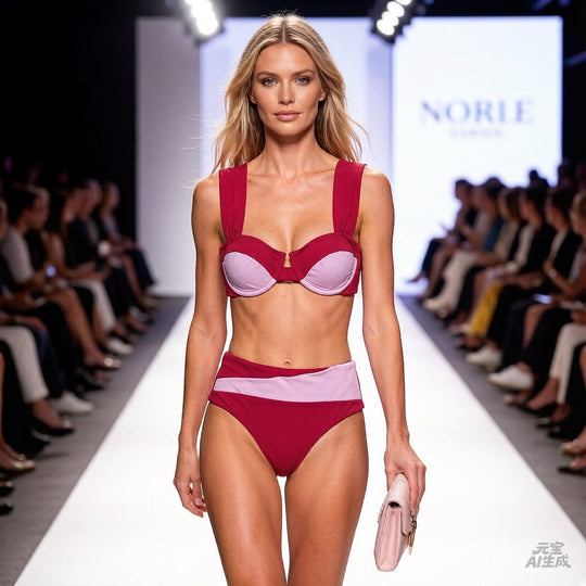 Damen Hochgeschnittenes Bikini-Set mit innovativem Design EB