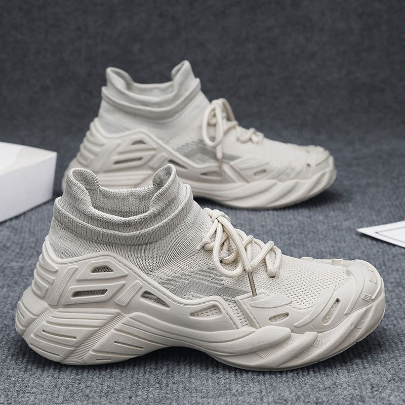 Damen Sportliche Sneakers mit atmungsaktiver Strick-Oberfläche und rutschfester Laufsohle EB