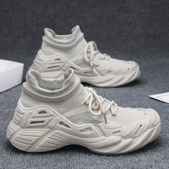 Damen Sportliche Sneakers mit atmungsaktiver Strick-Oberfläche und rutschfester Laufsohle EB