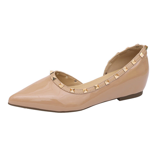 Damen elegante spitze Ballerinas mit Nieten EB