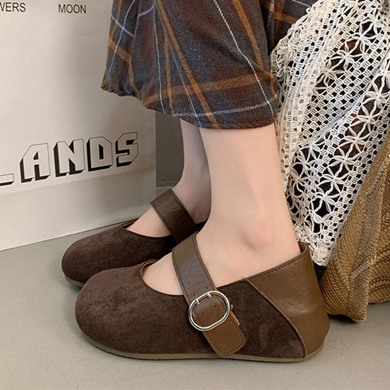 Damen Mary-Jane Schuhe mit modischem Leoprint und komfortablem Riemen EB