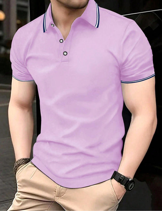 Herren Poloshirt mit modernem Kragen und sportlichem Schnitt EB