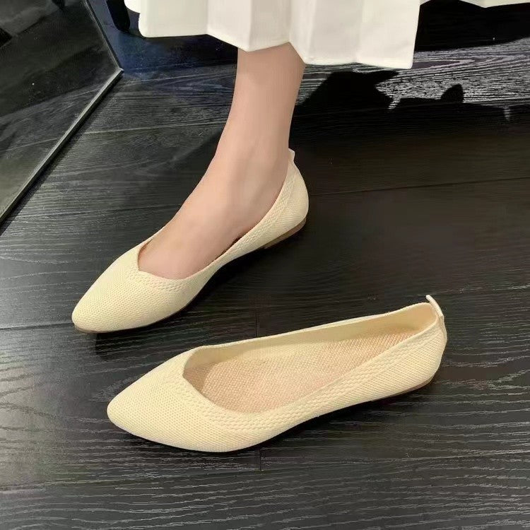 Damen elegante und atmungsaktive Ballerinas mit flexiblem Fußbett EB