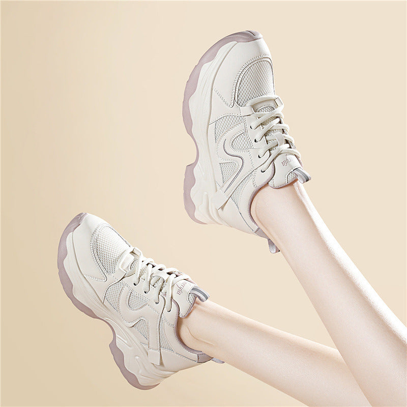 Damen Sportliche Chunky Sneaker mit atmungsaktivem Obermaterial und dämpfender Sohle EB