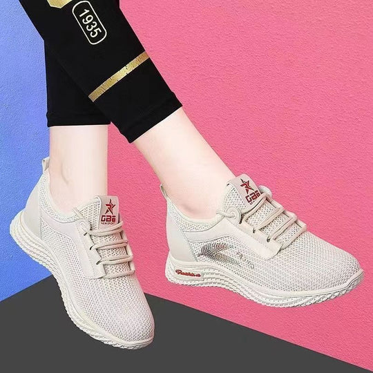 Damen modische Sneaker mit atmungsaktivem Obermaterial und flexiblem Sohlen Design EB