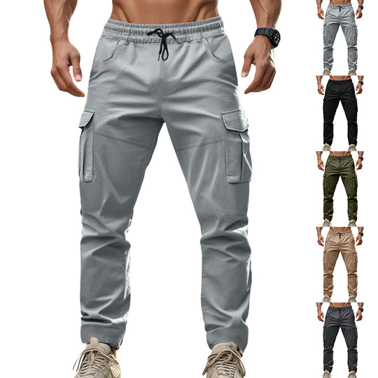 Herren Cargo-Hose mit funktionalen Seitentaschen und elastischem Bund EB