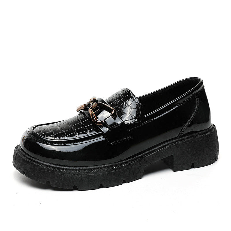 Damen Elegante und bequeme Loafer mit modischem Schnallen-Design EB