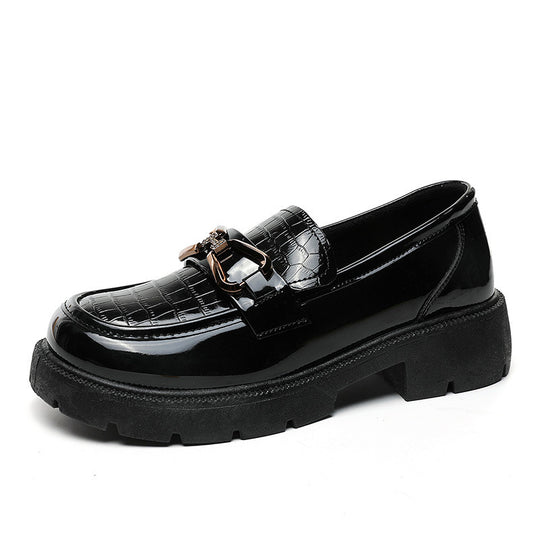 Damen Elegante und bequeme Loafer mit modischem Schnallen-Design EB