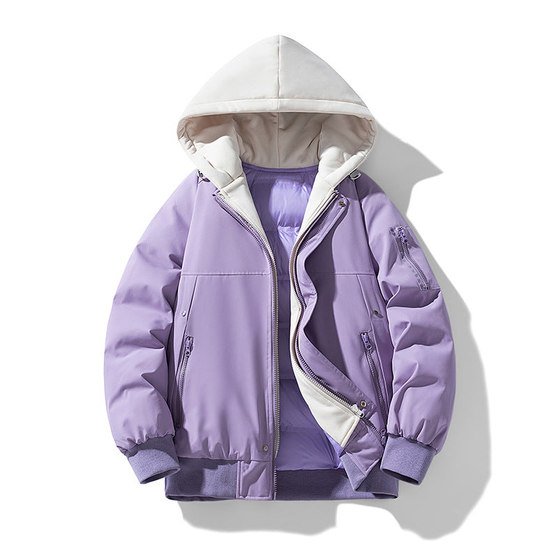 Damen wattierte Übergangsjacke mit abnehmbarem Kapuzensystem und stylischem Innenfutter EB