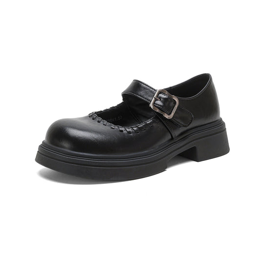 Damen modische Mary-Jane Schuhe mit dekorativem Schnallenverschluss EB