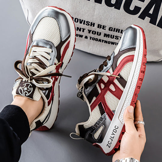 Damen sportliche Lauf-Sneaker mit atmungsaktiver Mesh-Oberfläche und stoßdämpfender Sohle EB