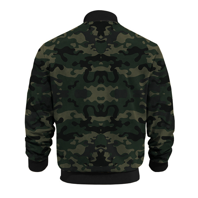 Herren Bomberjacke mit modernem Camouflage-Design und elastischen Bündchen EB