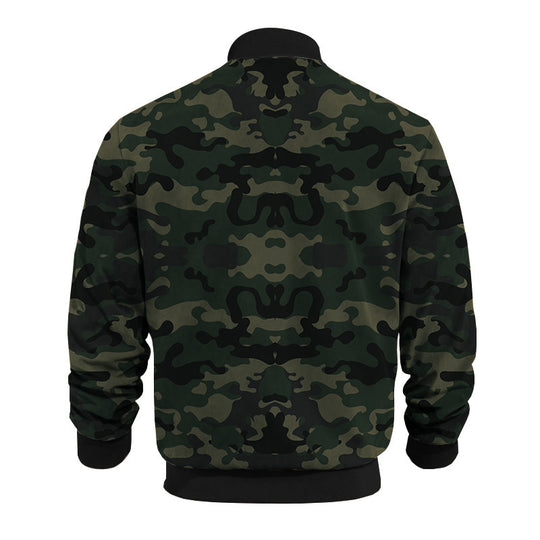 Herren Bomberjacke mit modernem Camouflage-Design und elastischen Bündchen EB