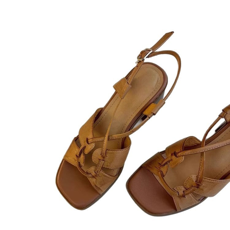 Damen Blockabsatz Sandalen EB