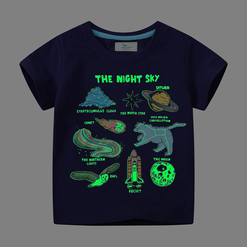 Jungen T-Shirt mit kreativem Weltraummotiv EB