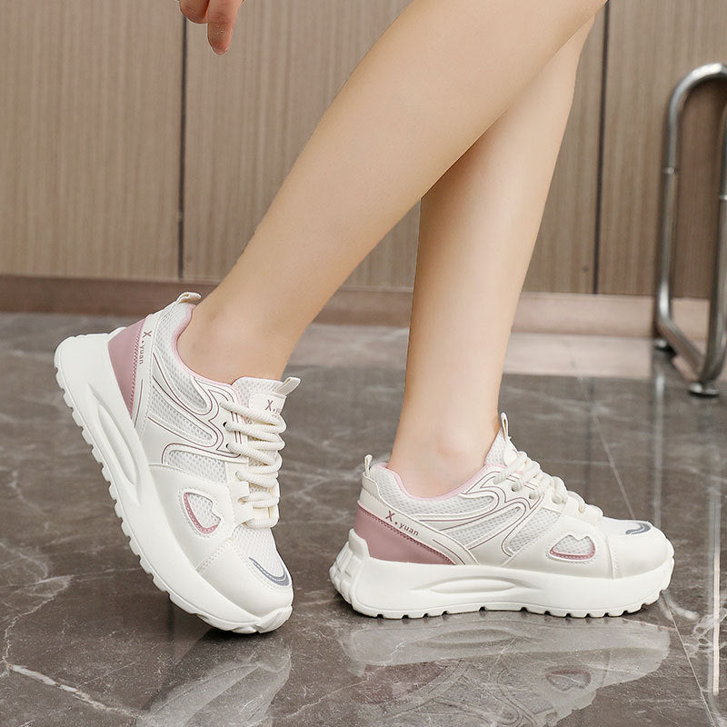 Damen Sportliche High-Top Sneakers mit atmungsaktivem Mesh-Obermaterial und dämpfender Sohle EB