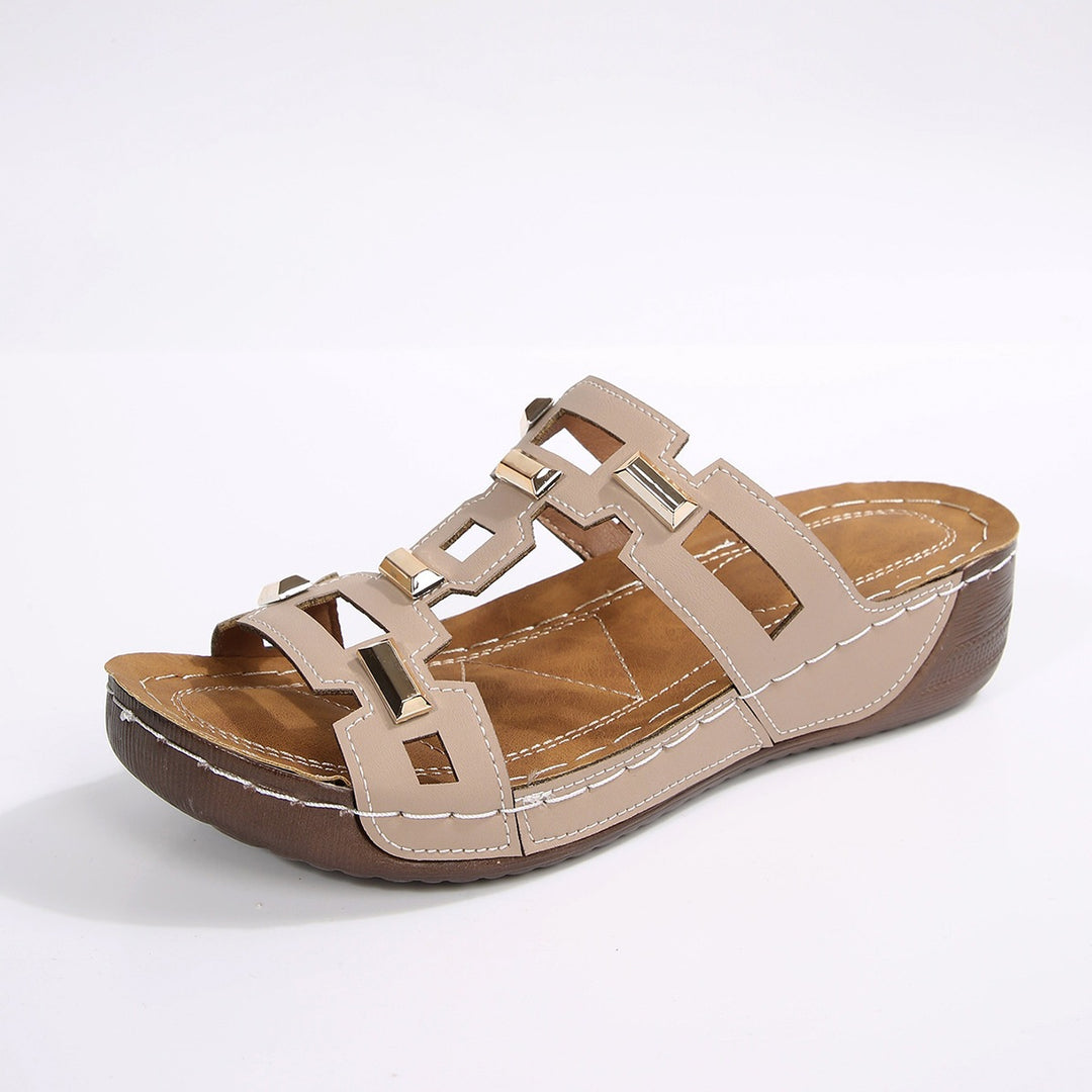Damen Komfortable Sandalen mit modernem Riemendesign und rutschfester Sohle EB