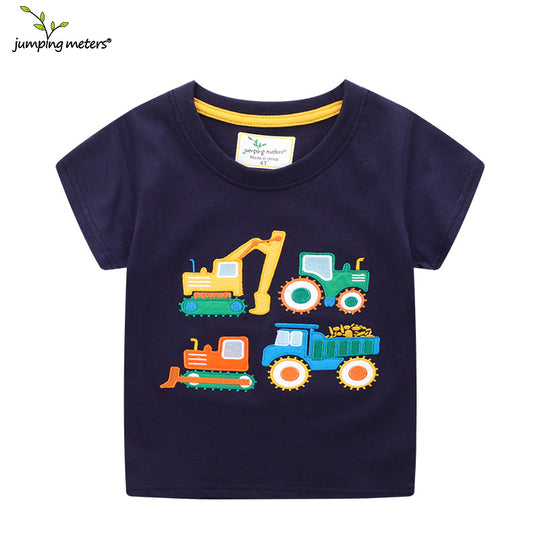 Jungen T-Shirt mit buntem Baustellenfahrzeug-Design EB