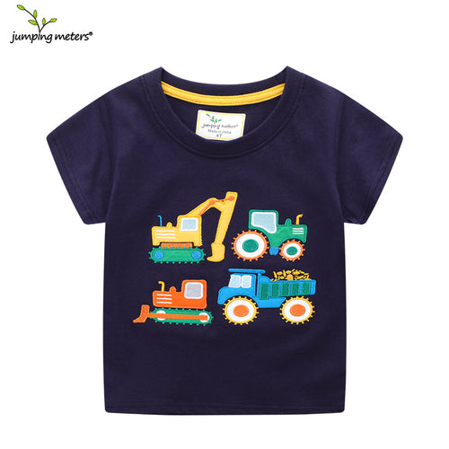 Jungen T-Shirt mit buntem Baustellenfahrzeug-Design EB