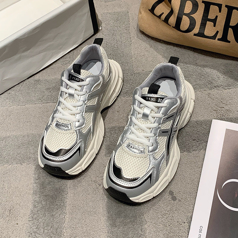 Damen Sportliche Mesh-Sneaker mit dämpfender Sohle und atmungsaktivem Obermaterial EB
