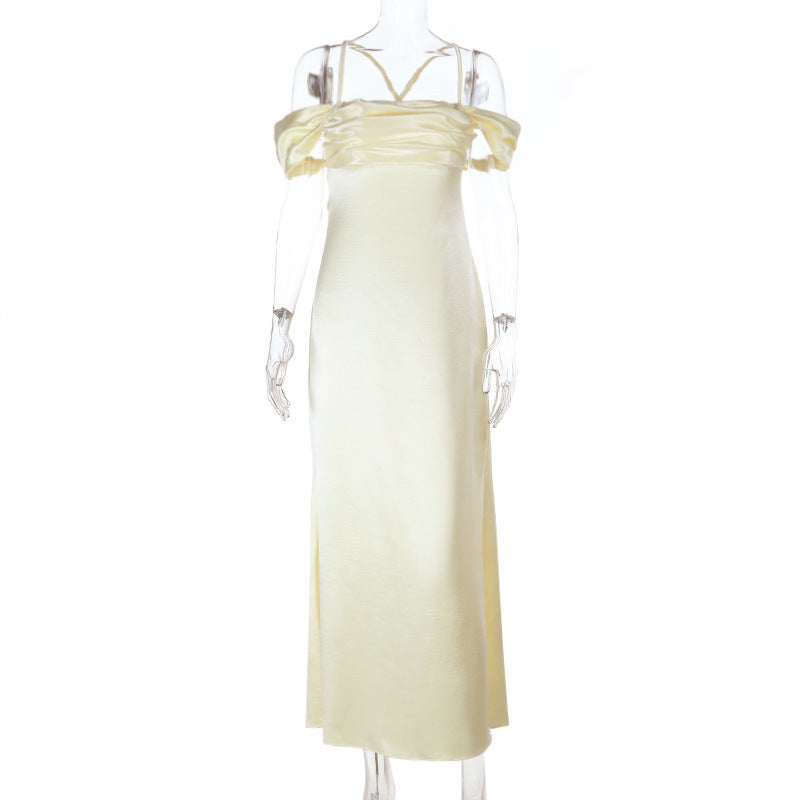Damen elegantes Abendkleid mit schulterfreiem Design EB
