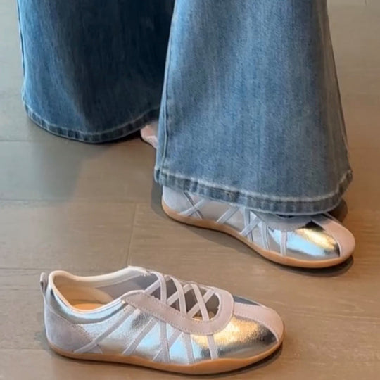 Damen Freizeitschuhe mit atmungsaktivem Netzmaterial und flexiblem Design EB