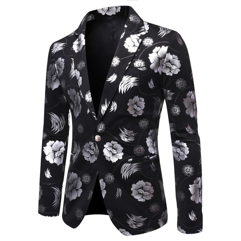 Herren Blazer mit floralem Design und elegantem Schnitt EB