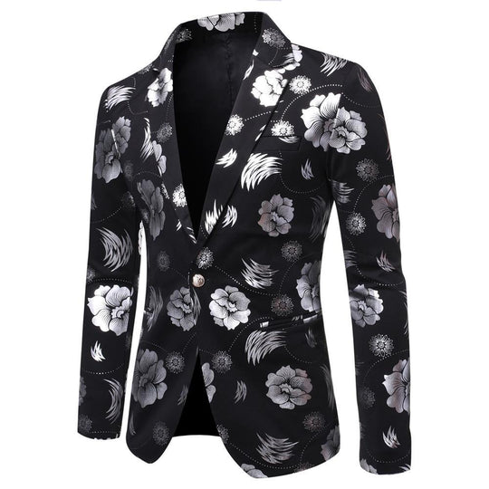 Herren Blazer mit floralem Design und elegantem Schnitt EB