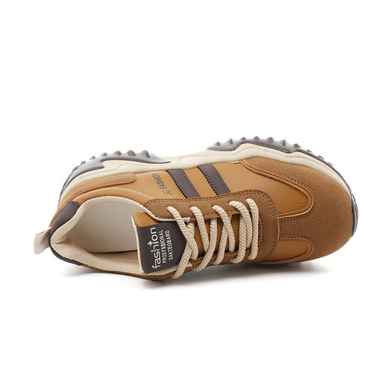 Damen Sportliche Chunky Sneakers mit rutschfester Sohle und atmungsaktiver Oberflächenstruktur EB