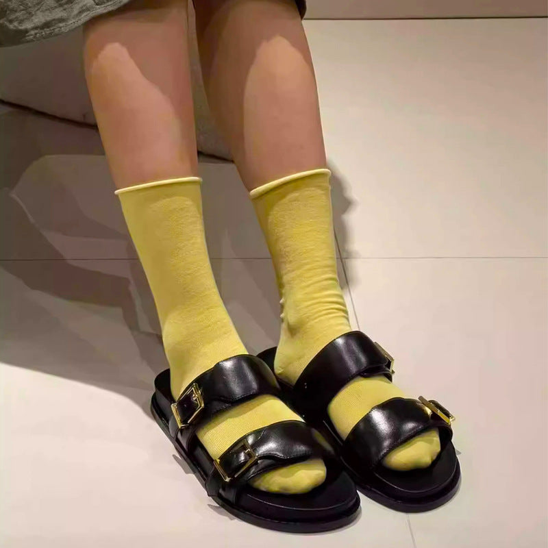 Damen modische Badeschuhe mit verstellbaren Schnallen EB