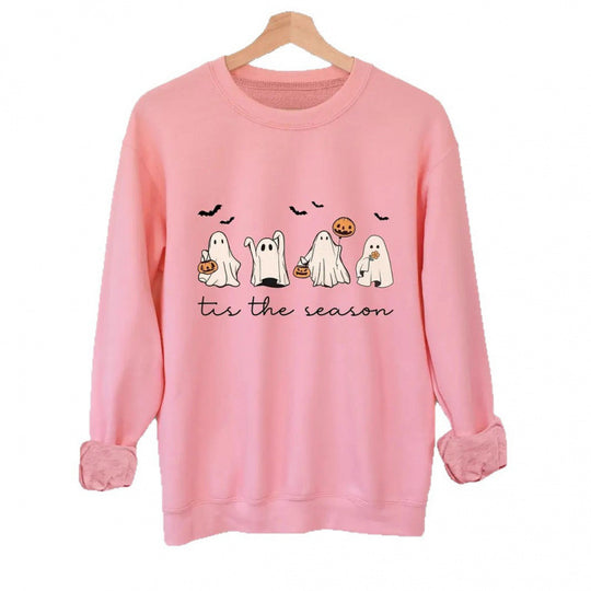 Damen Sweatshirt mit verspielt gruseligem Motiv EB