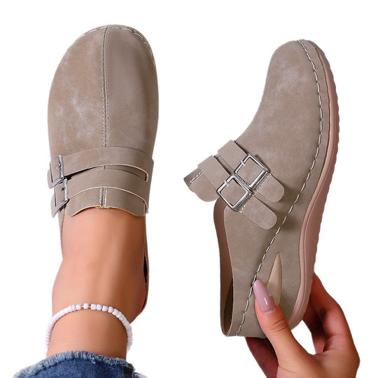 Damen Clogs mit modischem Doppelschnallen-Design und ergonomischer Fußbettung EB