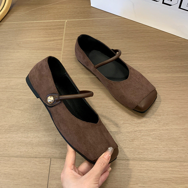 Damen Elegante Ballerinas mit modischem Riemchen und komfortablem Fußbett EB