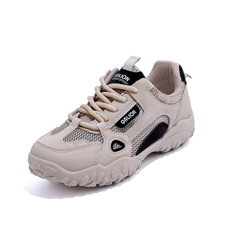 Damen Sportliche Freizeitsneaker mit atmungsaktiver Mesh-Oberfläche und robustem Profil EB