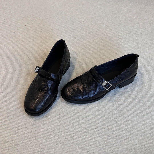 Damen Elegante Mokassins mit dekorativem Riemchen EB
