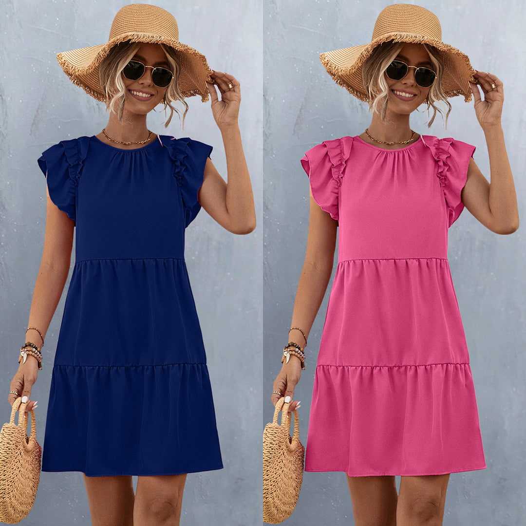 Damen Sommerkleid mit Rüschen EB